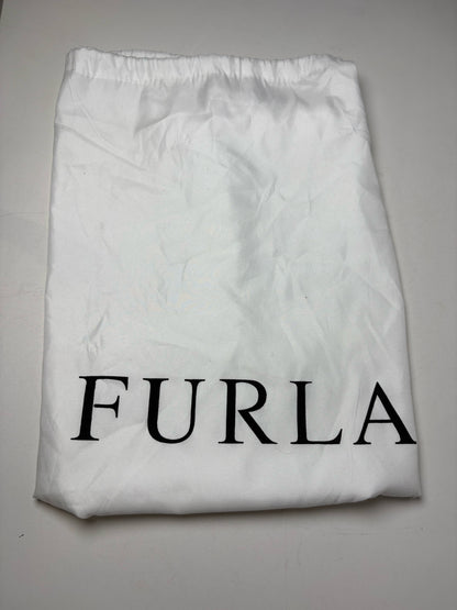 Women's Furla Capriccio Medium Black Pebbled Leather Pre-Owned Shoulder Crossbody Bag