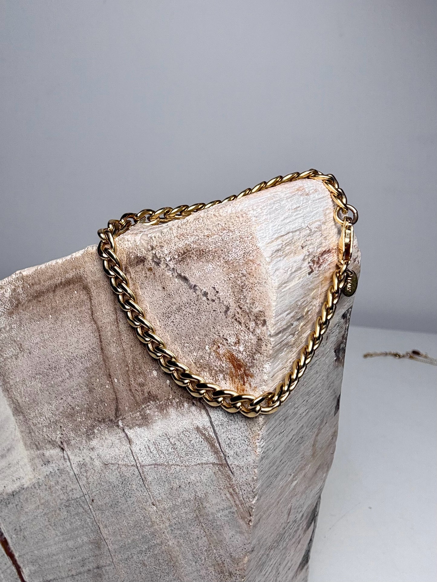 Gold Plated Aureus + Argent  Curb Pre-owned 12K Gold-Plated Bracelet