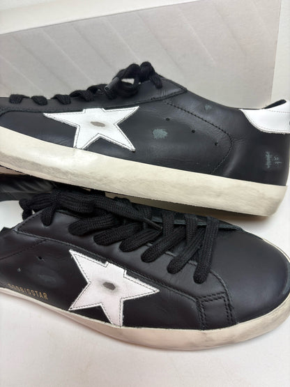 Golden Goose Black Leather White Star Men's Pre-owned, NWT 42 Sneakers