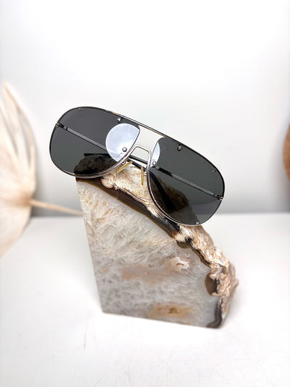 Metal Christian Dior Silver Windshield Sunglasses