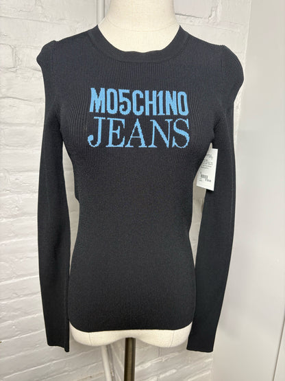 Women Size S Moschino Jeans Black Print Top