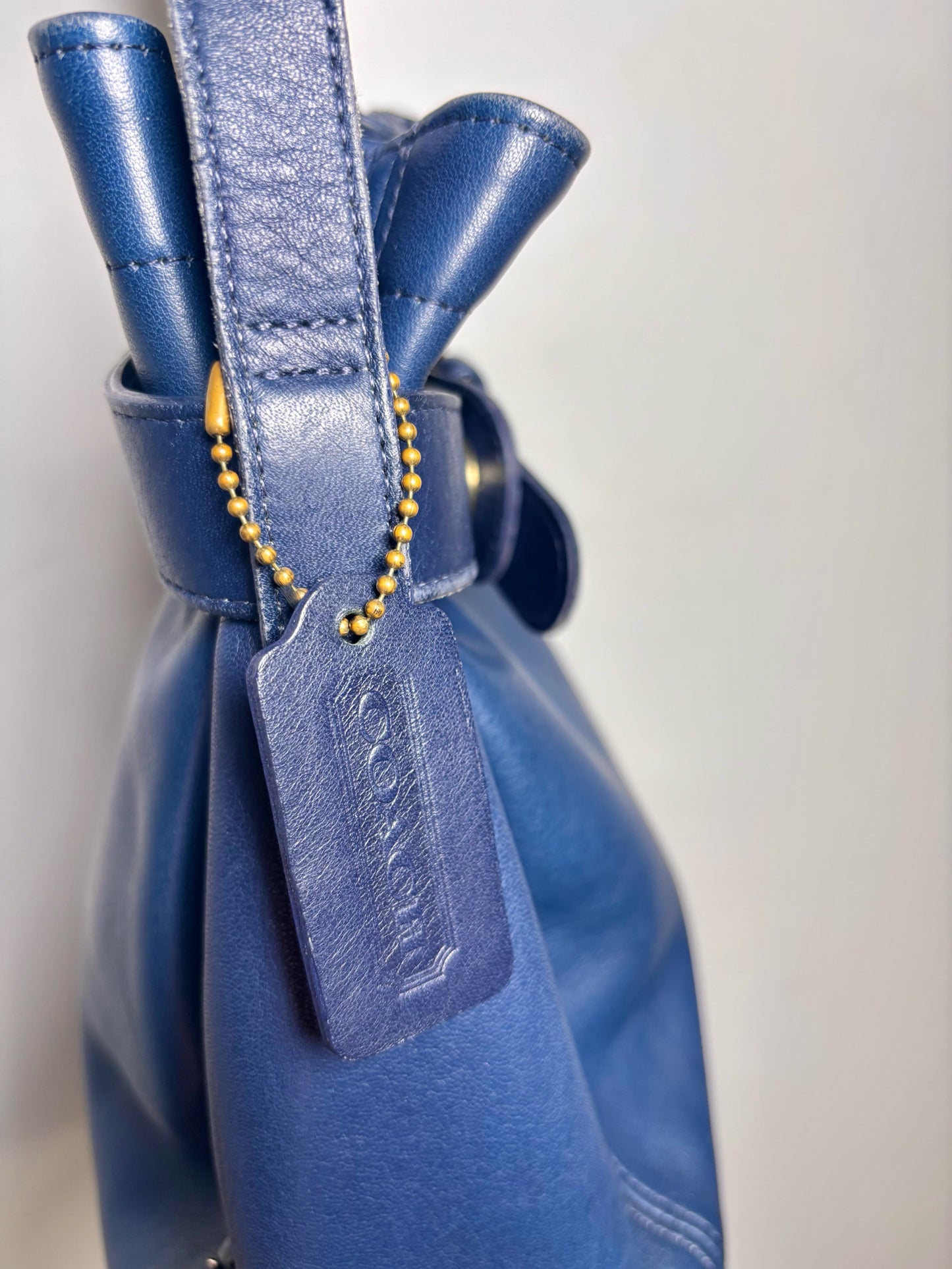 Coach 4156 Soho Belted Leather Blue Purse Pre-owned