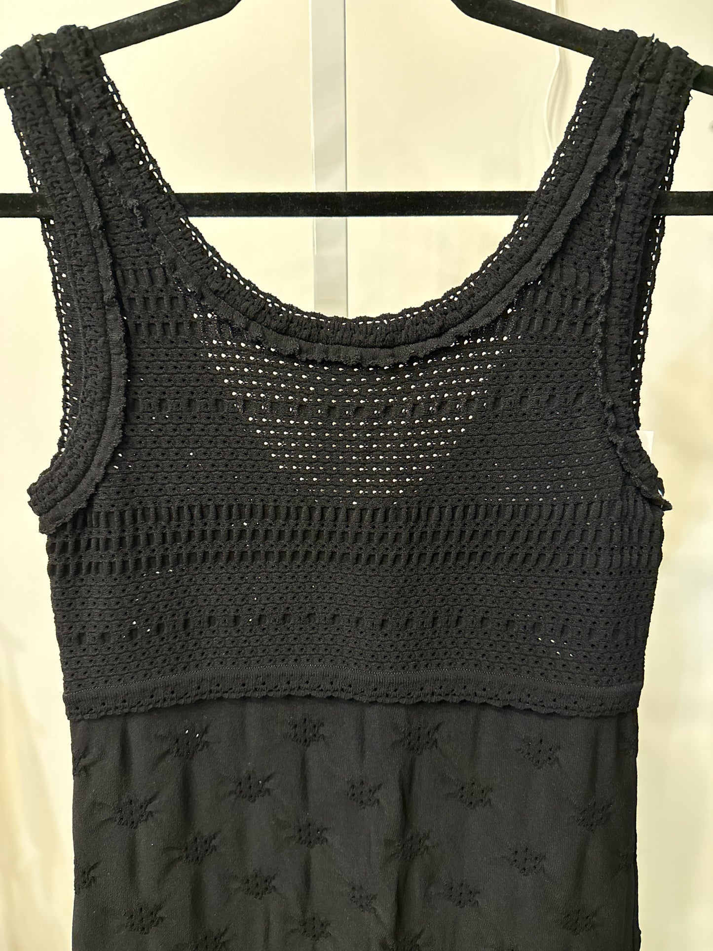 Women Size 36 (XS) Chanel Black Knit Mini Dress