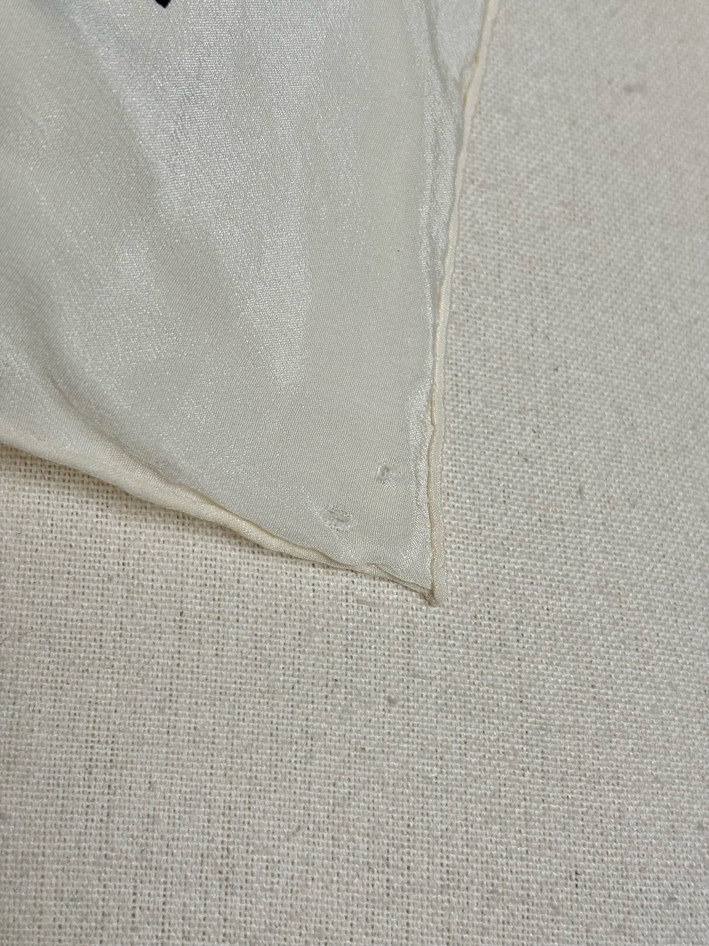 Christian Dior Floral Silk Vintage Pre-owned White & Blue Scarf