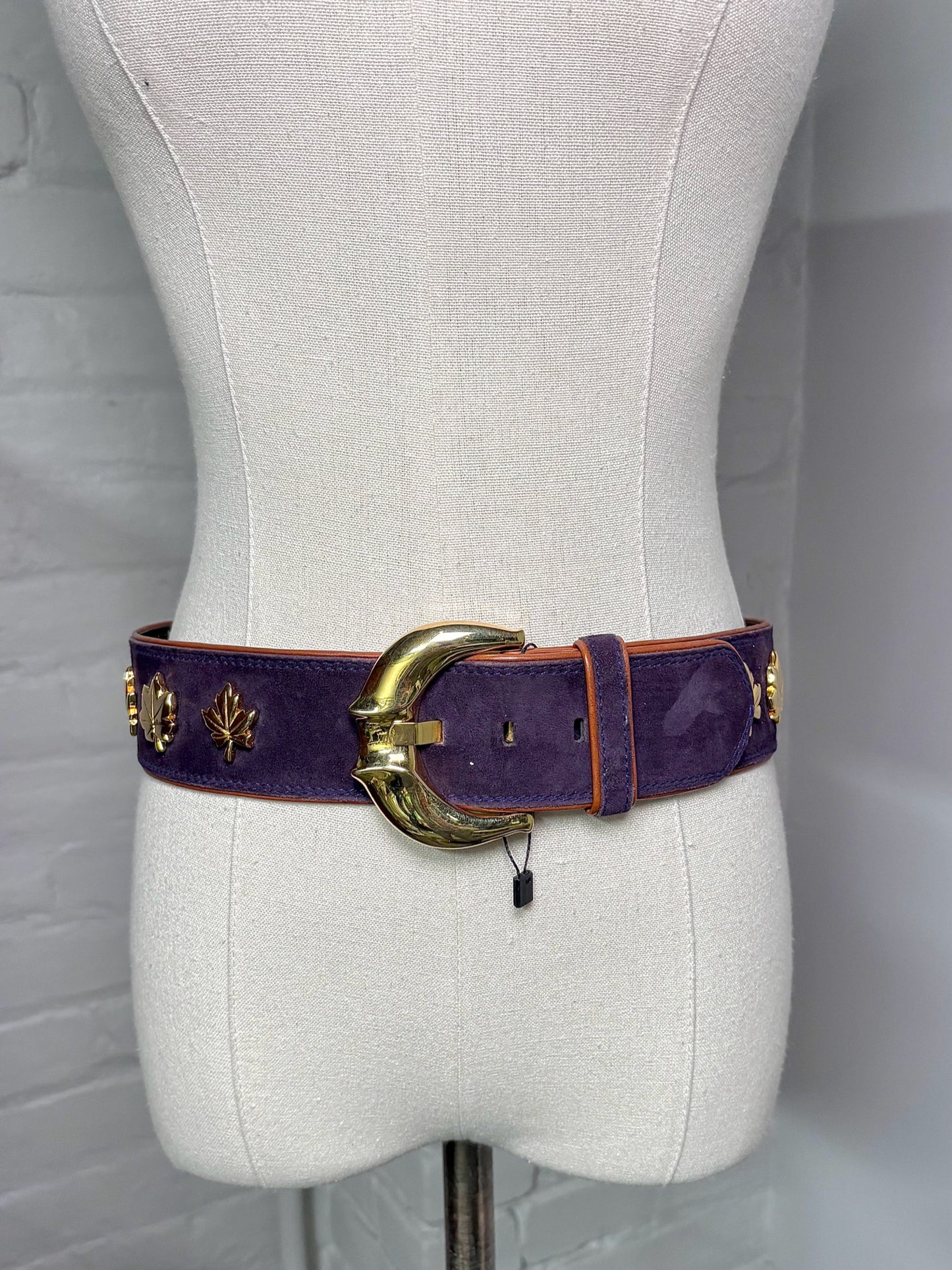 Escada Suede Leather 40 (S, XS) Vintage Purple Belt