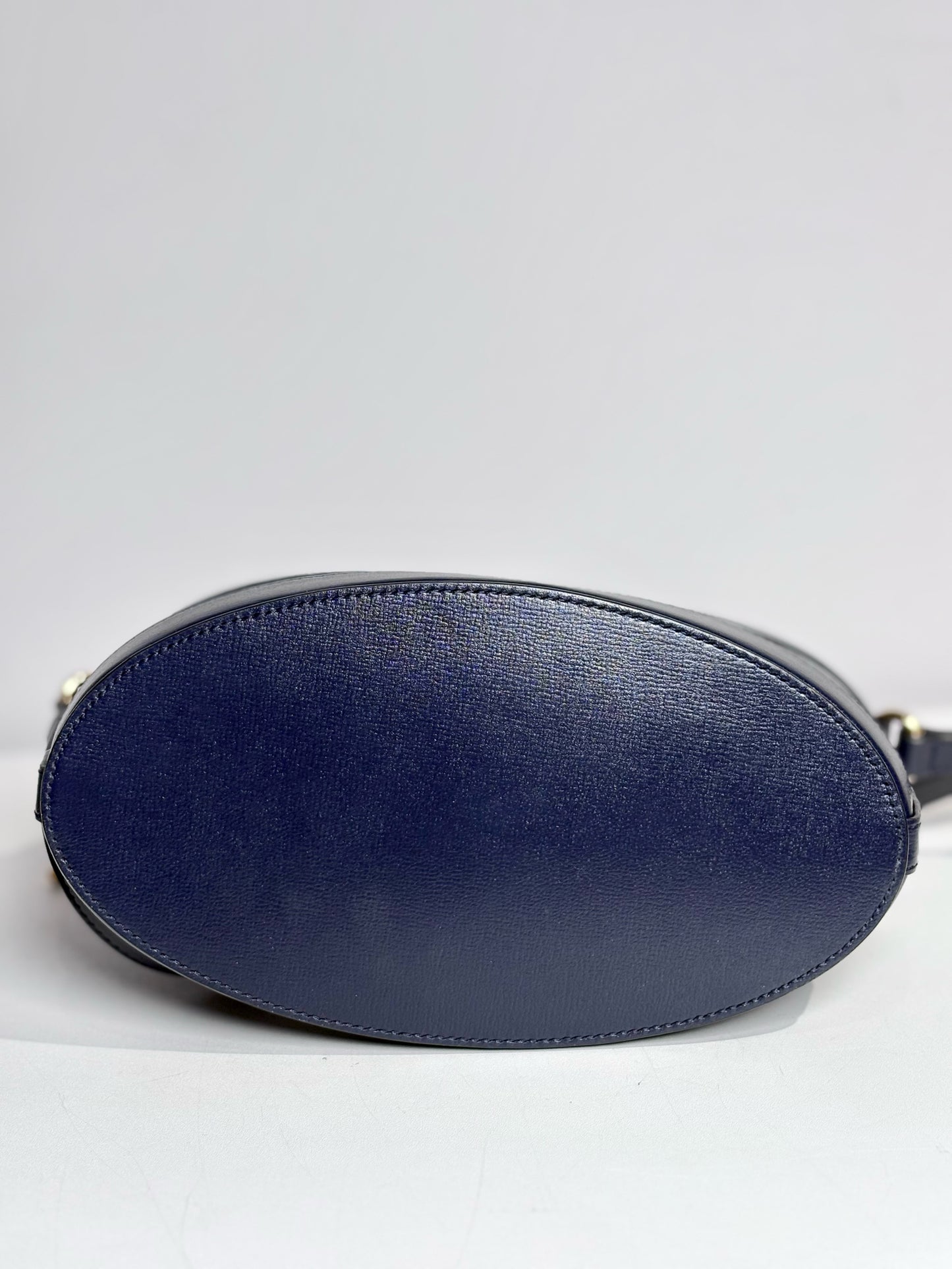 Leather Gucci Horsebit Red & Navy Purse