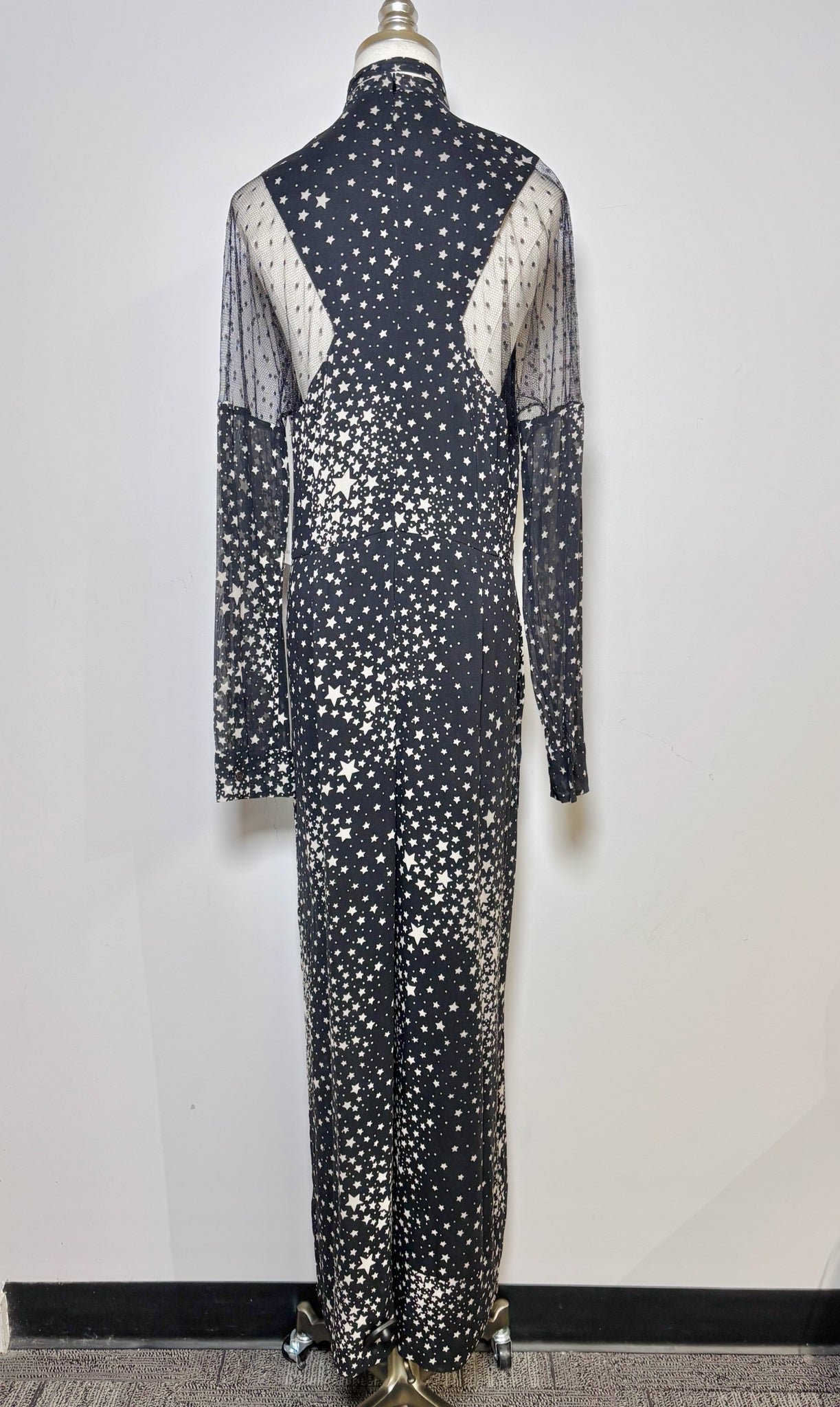 Women Size 46 Red Valentino Black Stars Polyester Jumpsuit