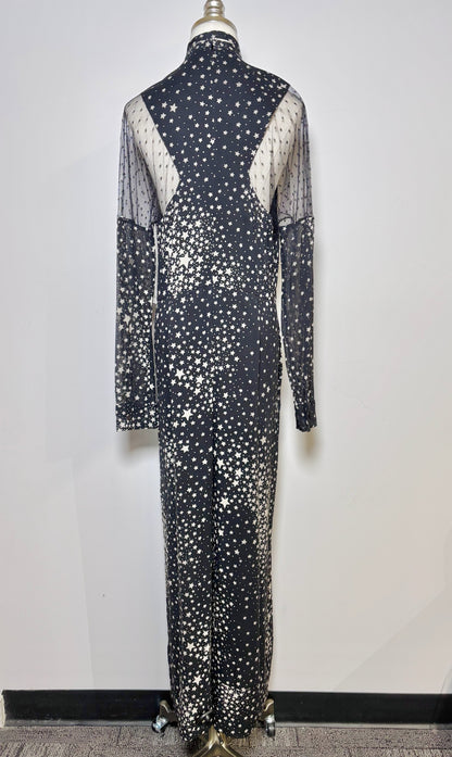Women Size 46 Red Valentino Black Stars Polyester Jumpsuit