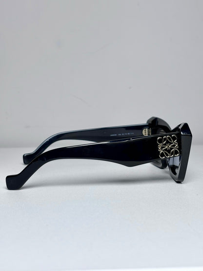 Acetate Loewe 50MM Cat-Eye Pre-owned Black Sunglasses