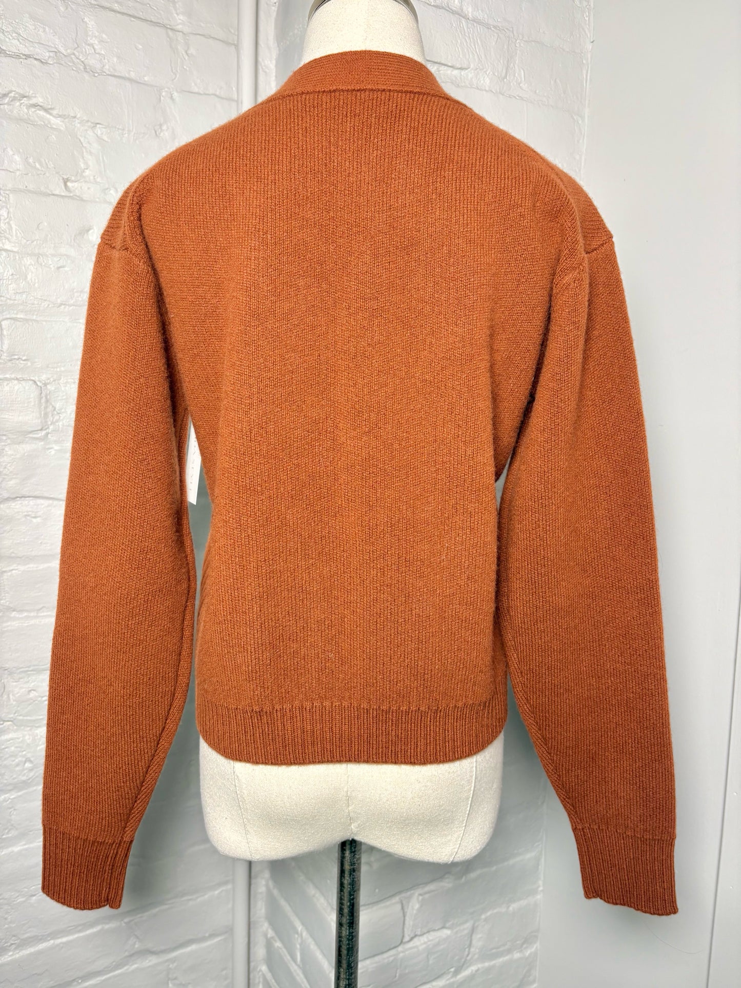 Women Size S Thakoon Rust Solid 100% Pure Wool Sweater