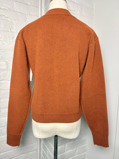 Women Size S Thakoon Rust Solid 100% Pure Wool Sweater