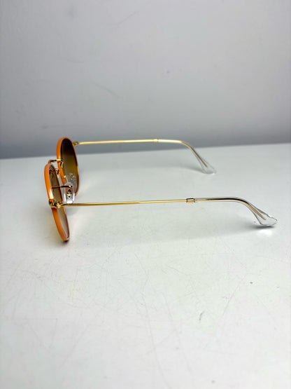 Ray Ban Pre-owned Brown, Gold, Orange Metal Sunglasses