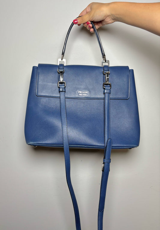 Blue Prada Satchel