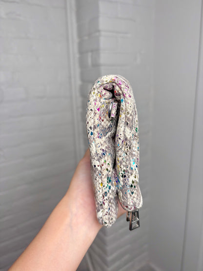 Zadig & Voltaire Snakeskin Print Leather Multi-Color Cowhide Purse