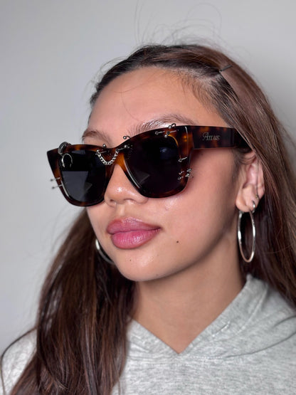 Arcus VEGA(UMBER)—ALPHA  Pre-owned, NWOT Brown/Black Acetate Sunglasses