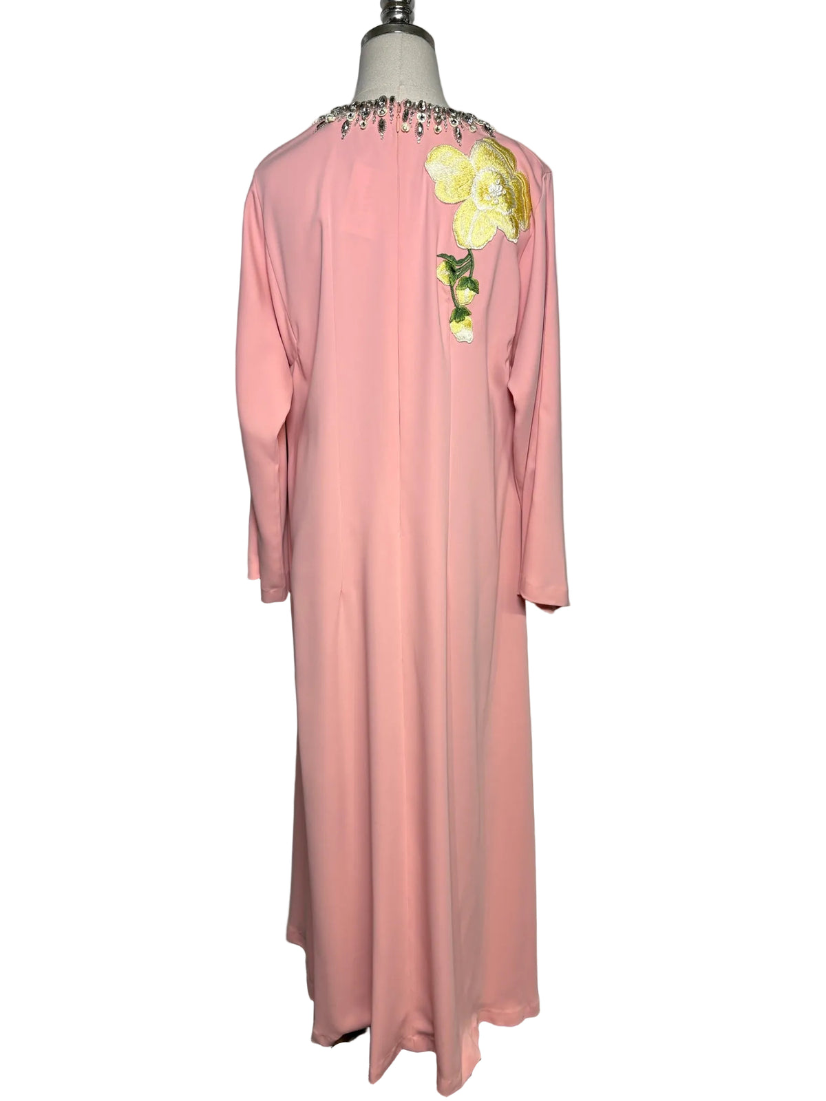 Women's Carolina Herrera Floral Crystal Embellished Pre-Owned Kaftan Dress
