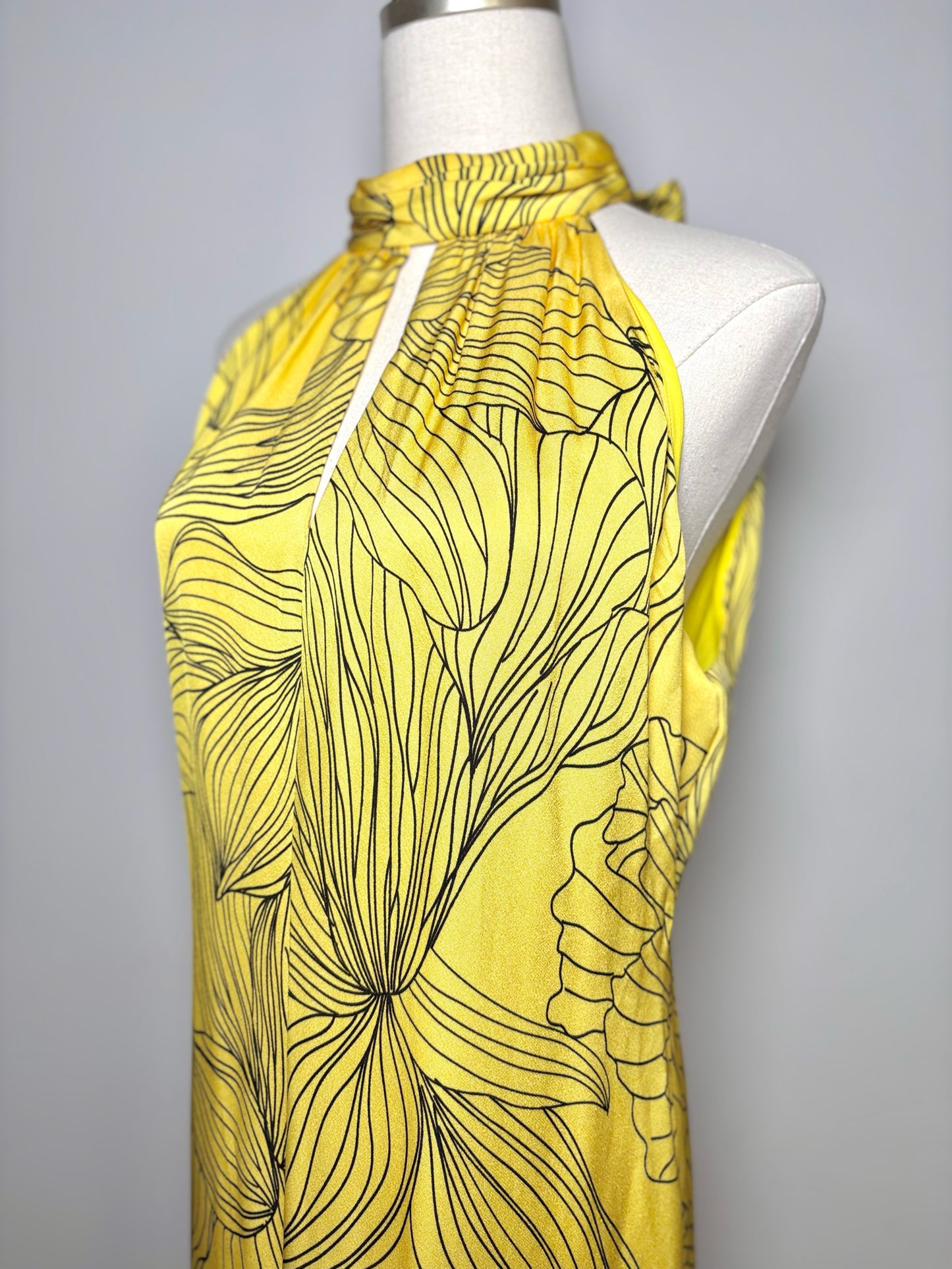 Women Size 8 Milly Yellow Floral Dress