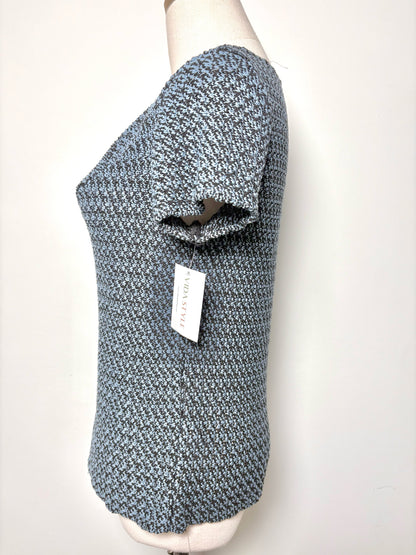 Women Size M APC Blue, Black Knitted Cotton Sweater