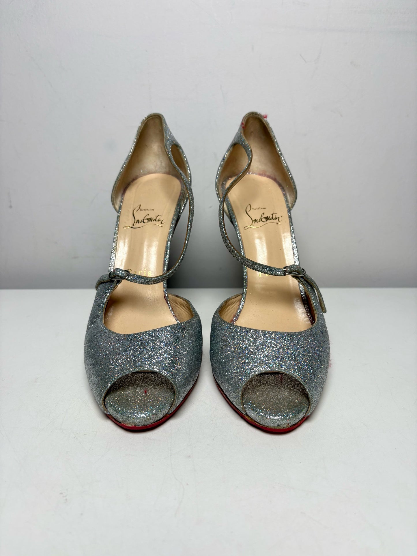 W Shoe Size 39 Christian Louboutin Silver Women's Pump