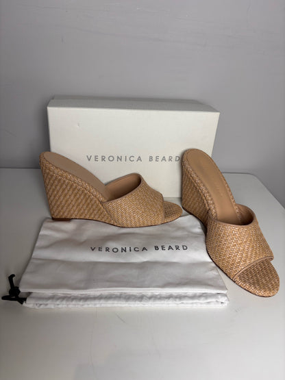 W Shoe Size 9.5 Veronica Beard Natural Raffia Pre-owned Sandals