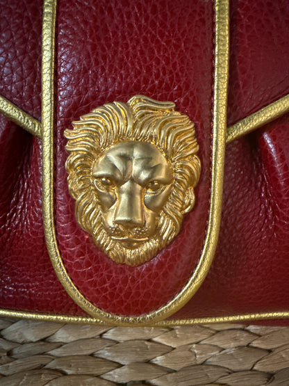 Women's Dooney & Bourke Hayden Red/Gold 2006 Vintage Pre-owned Clutch Bag