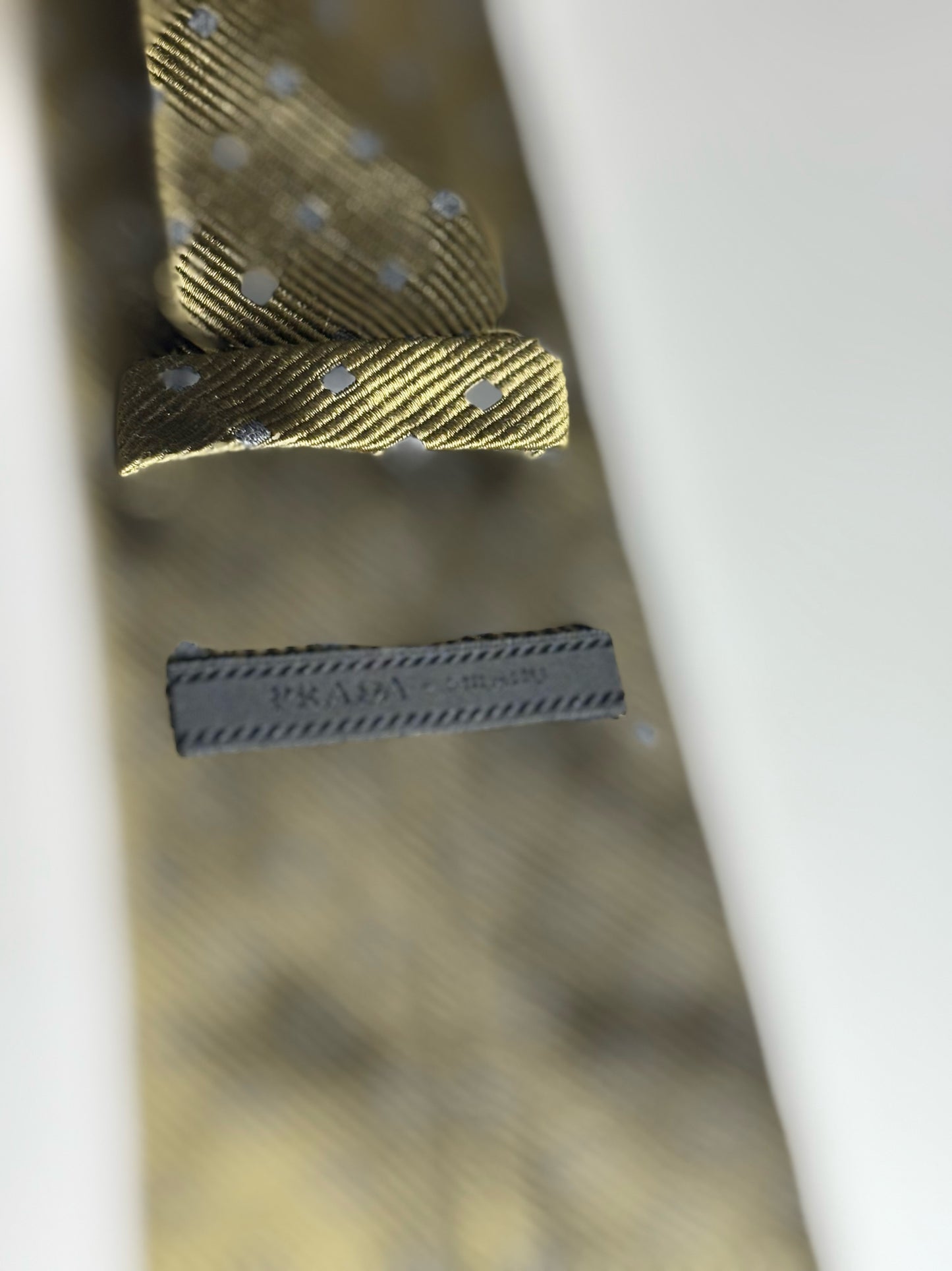Prada Deep Forest Green Silk Diamond Jacquard Men's Tie