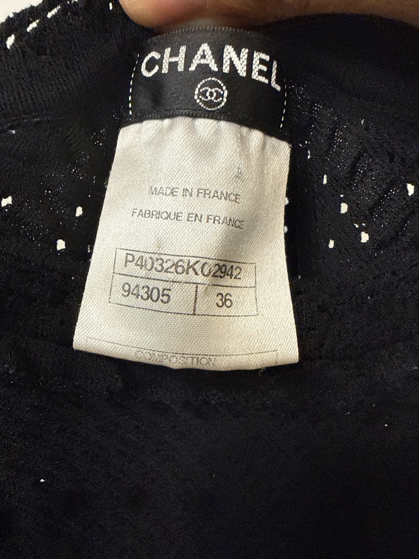 Women Size 36 (XS) Chanel Black Knit Mini Dress