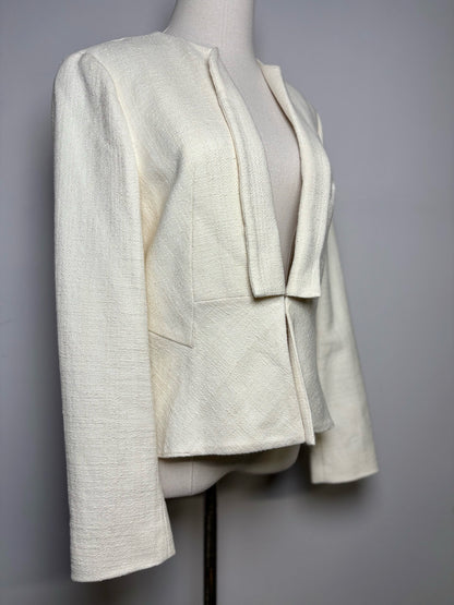 Women Size 8 Derek Lam 10 Crosby Cream Cotton Blend Pre-owned, NWT Blazer