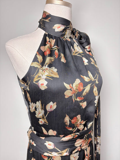 Women Size 4 Sachin + Babi Black Floral Pre-owned Dress