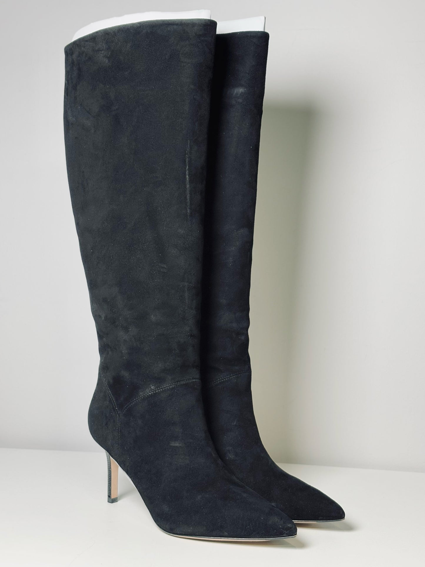 W Shoe Size 8.5 Veronica Beard Black Leather Suede Lexington Boots