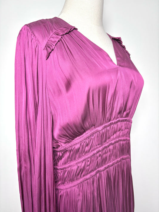 Women Size 42 Maje Plum Solid Polyester Dress