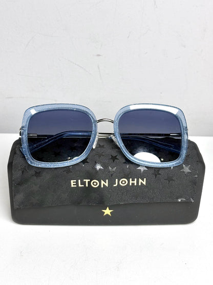 Elton John Eyewear Women's Pre-owned Blue Acetate Sunglasses