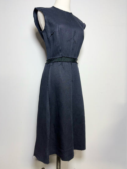 Women Size S (Estimate) Lanvin Navy Midi Cotton Dress