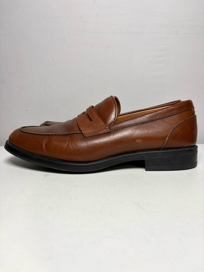 Men's Size 13 Aquaitalia Brown Leather Classic Pre-Owned Penny Loafers