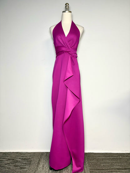 Women Size S Halston Heritage Magenta Solid Gown