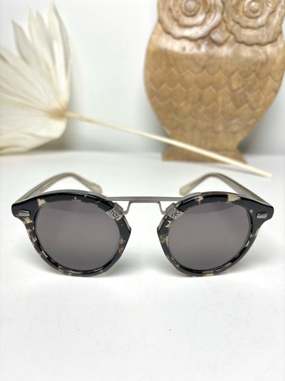 Acetate Krewe Black, Gray 4825 STL II Iconic Classic Sunglasses