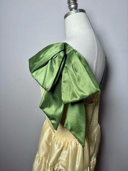 Women Size XL Hutch Pale Yellow Green Shoulder Ties Pre-owned, NWT Dress
