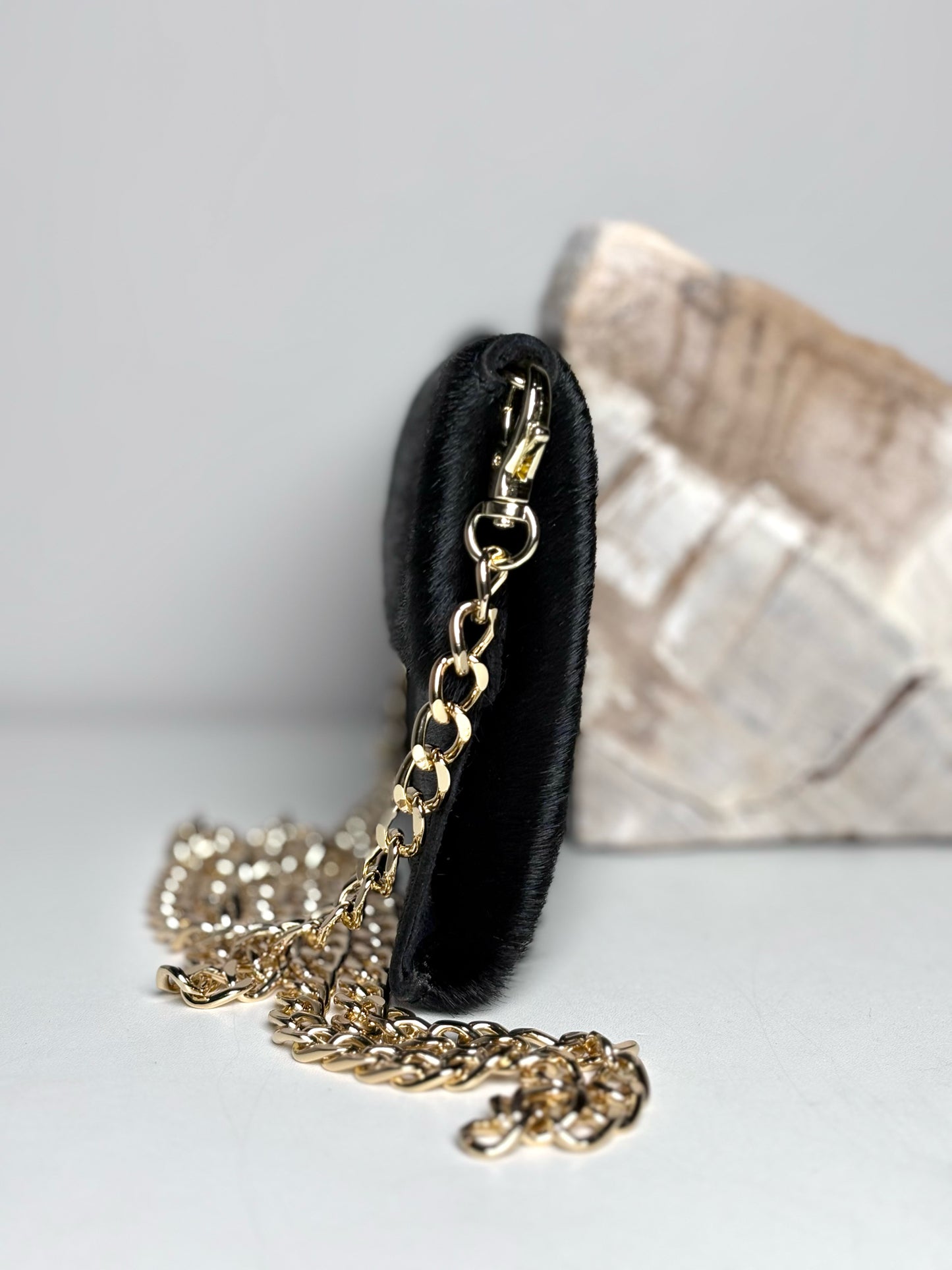 Ann Mashburn Black Ponyhair Pre-owned Clutch Purse
