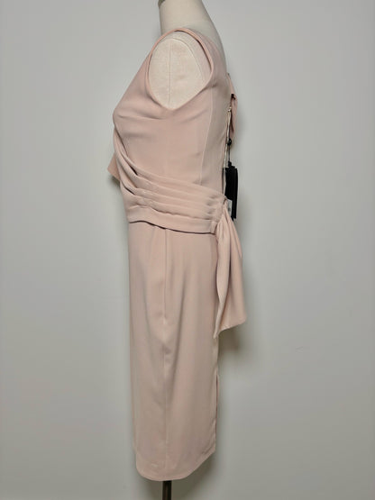 Women Size 4 Rhea Costa Dusty Pink Sheath NWT One Shoulder Dress