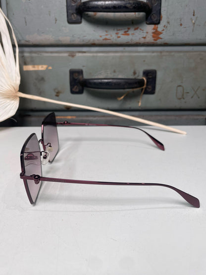 Metal Alexander McQueen Burgundy AM0273S Sunglasses
