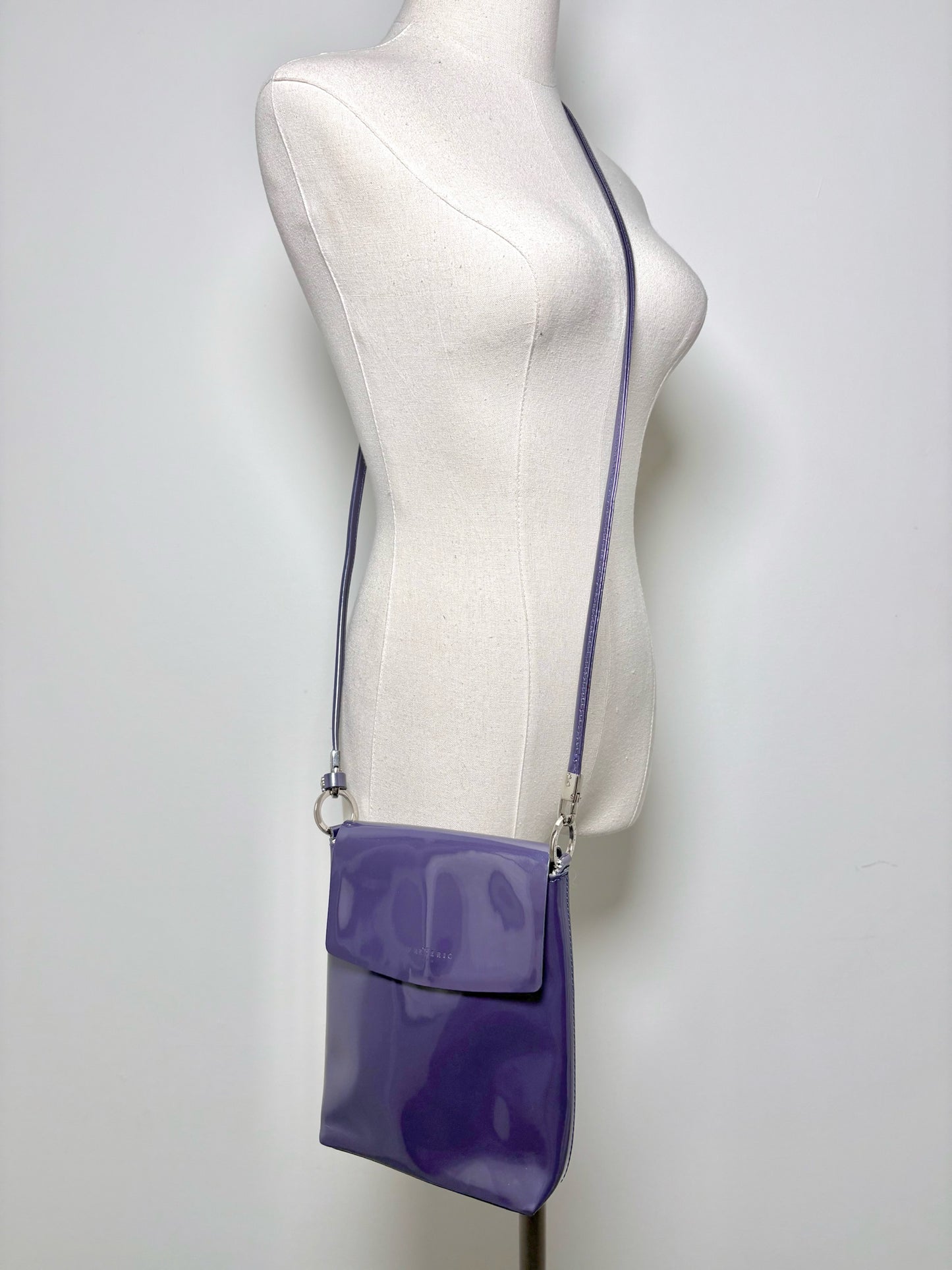 Frederic Paris Solid Patent Leather Small Purse