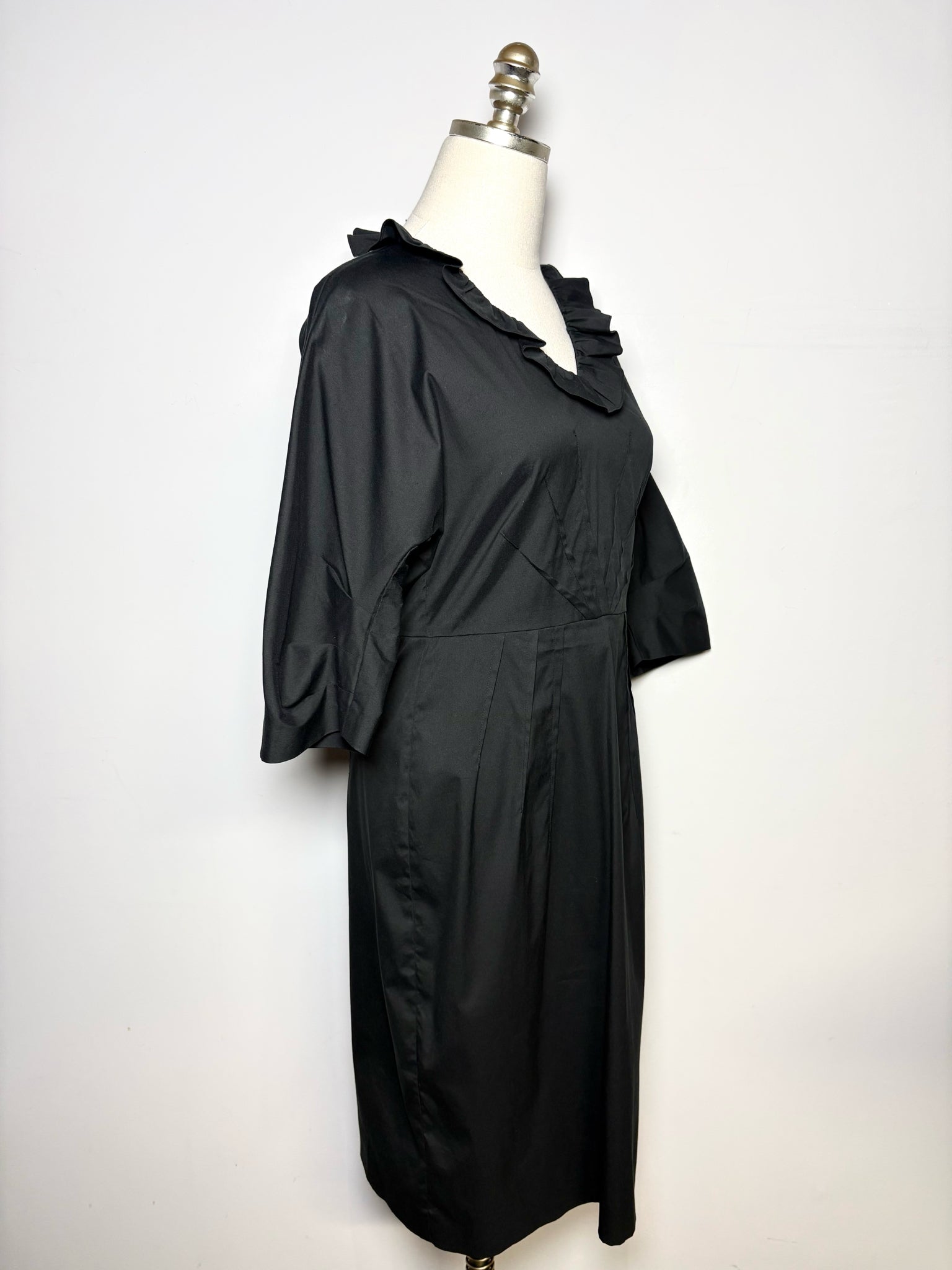 Women Size 42 ( 6 US) Prada Black A-line Cotton Dress