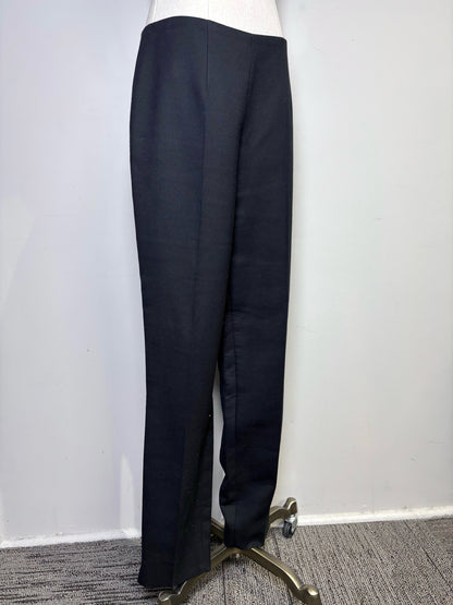 Women Size 8 Ralph Lauren Purple Label Black Solid Pre-owned Wool Suit