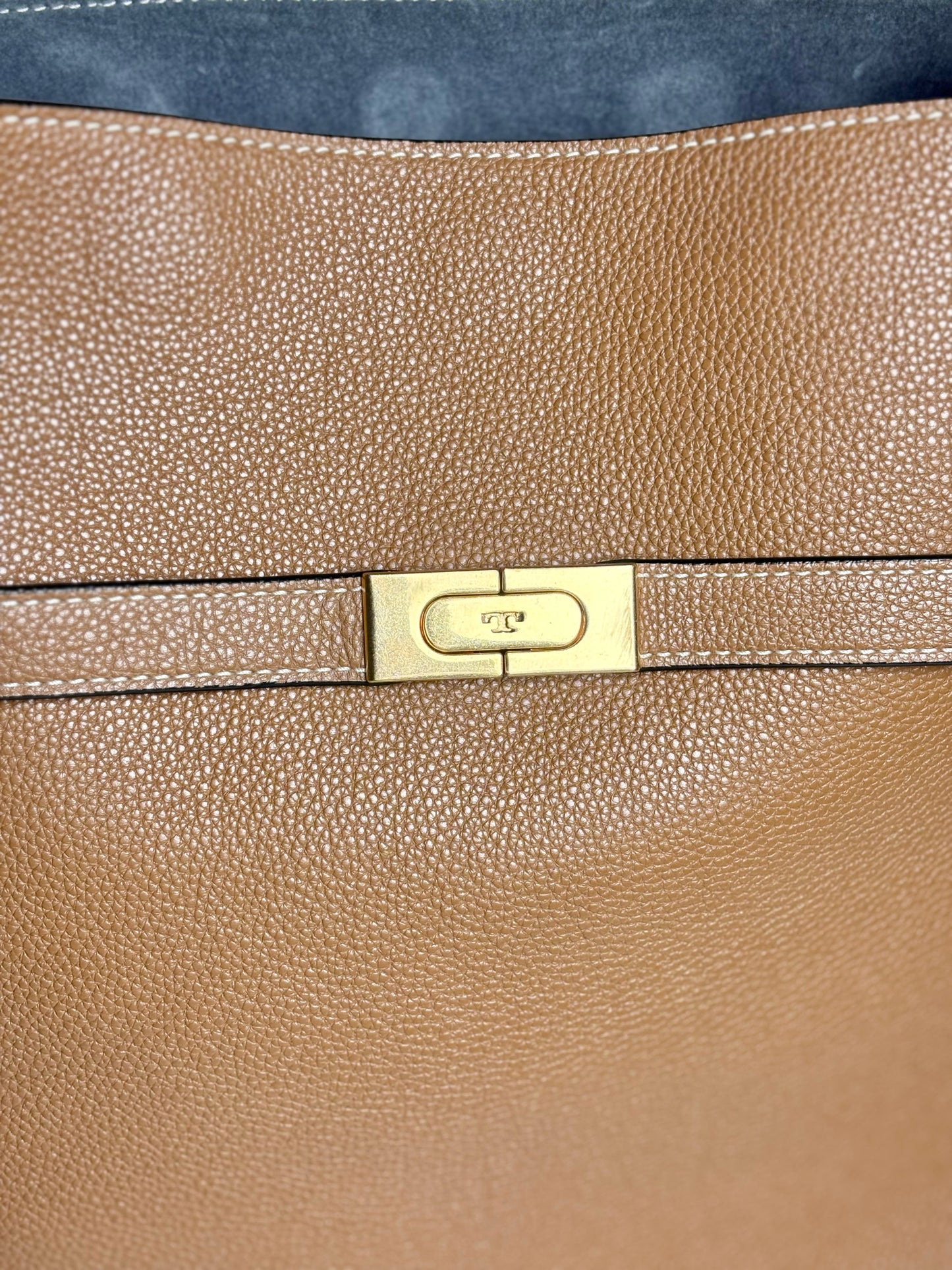 Women's Tory Burch Lee Radziwill Double Bag Large Leather Pre-owned Neutrals