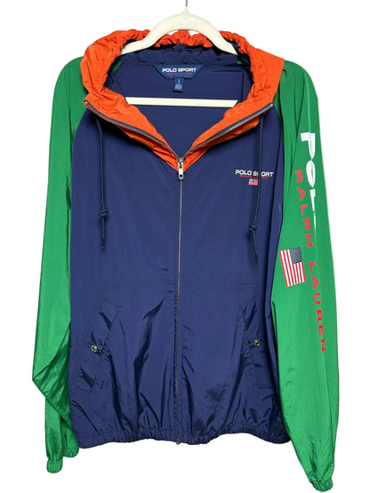 Polo Sport Ralph Lauren Multi-Color Nylon Men's L Pre-owned Windbreaker Jacket