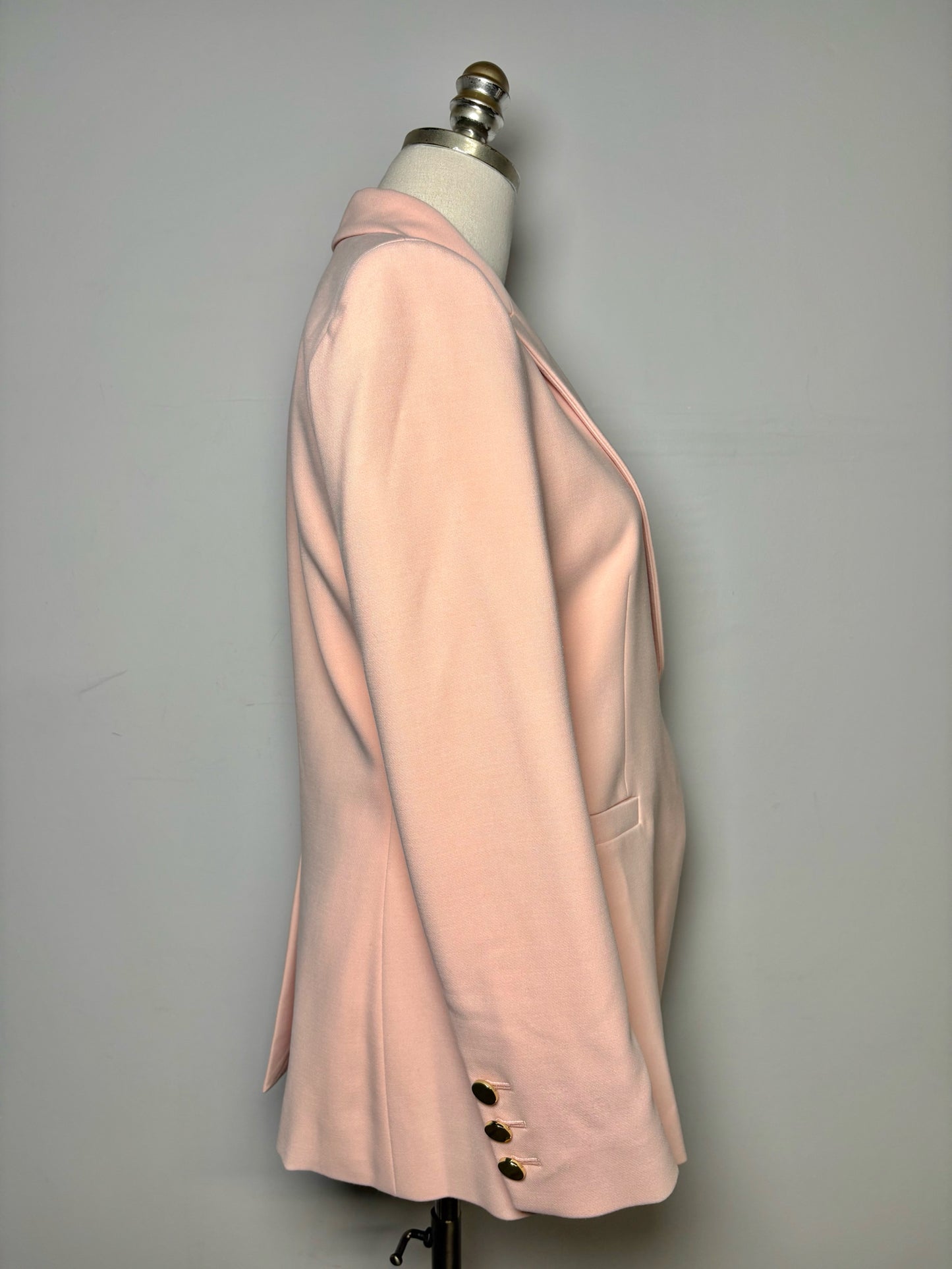 Women Size 8 Alice + Olivia Light Pink Solid Polyester Blend Jacket