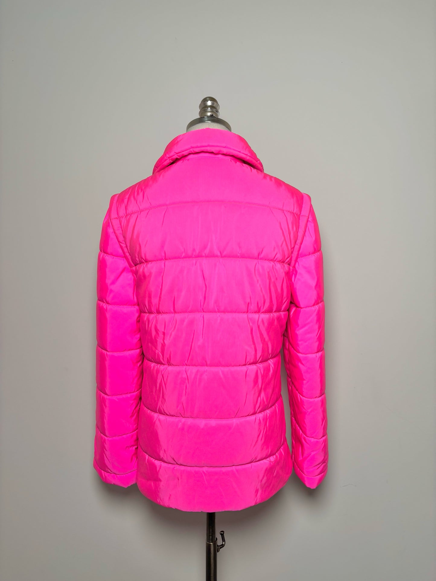Women Size 6 Future Ozbek Hot Pink Quilted Puffer Jacket