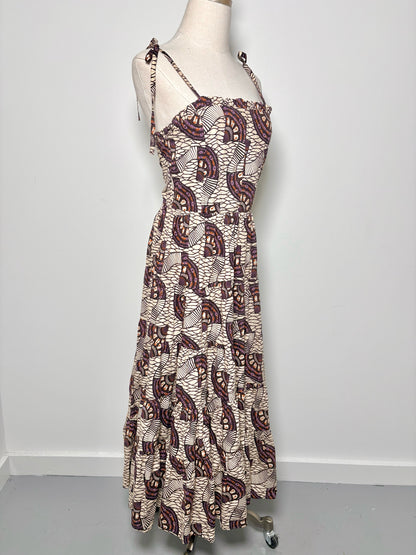 Women Size 4 Ulla Johnson Multicolor Abstract Art Poplin NWT Dress