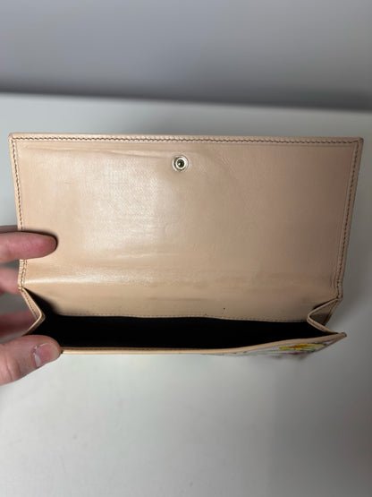 Canvas & Leather Gucci Leather, Canvas Multi-Color Continental Wallet