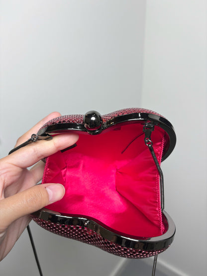 Metal Whiting & Davis Mesh Metal Pre-owned Red Mini Purse